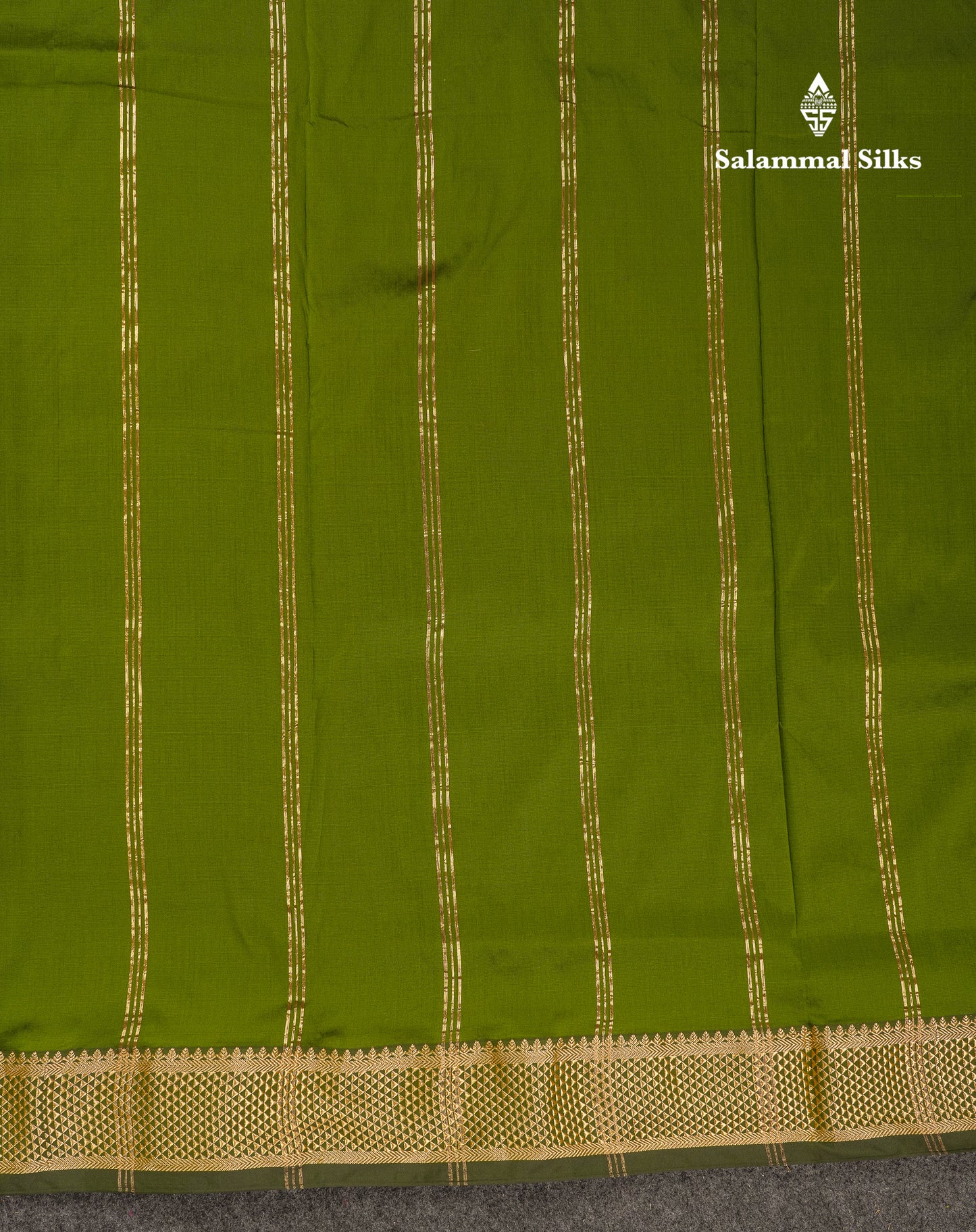 10.5 Yards Semi Silk Saree Peacock Blue Plain With Traditional Border
