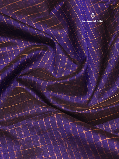 Lakshadeepam Violet Colour Pure Silk Cotton Saree With Contrast Parrot Green Border