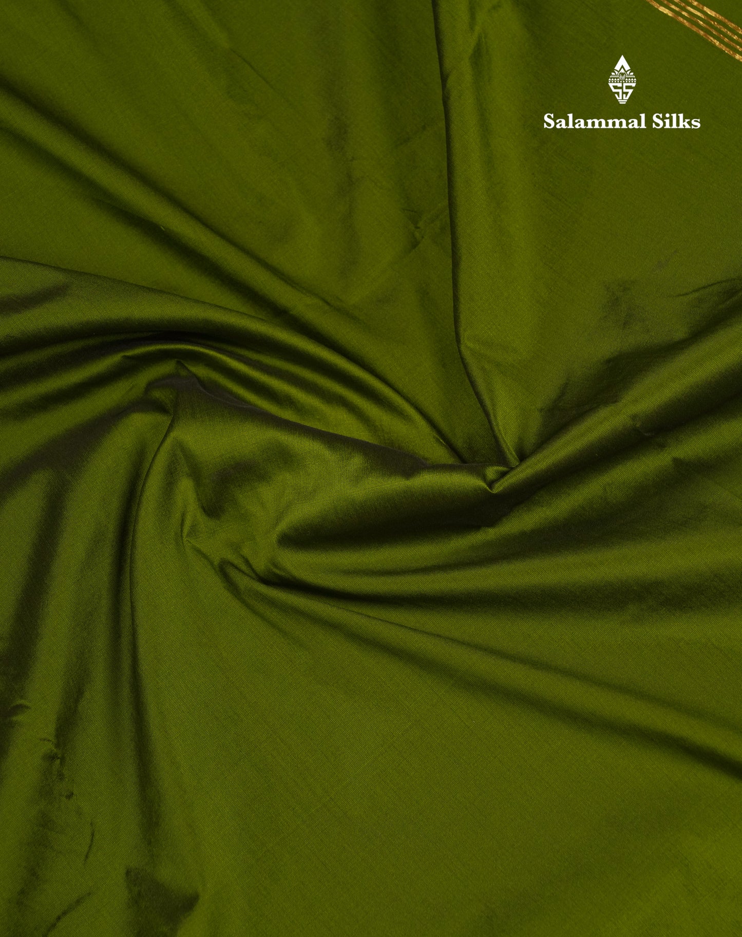 10.5 Yards Semi Silk Saree Peacock Blue Plain With Traditional Border