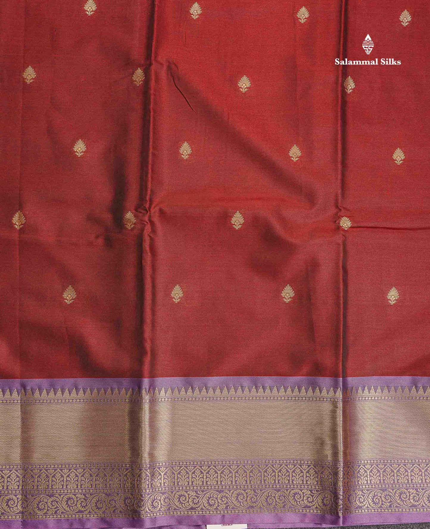Semi Silk Saree - Rani Pink Colour Body Zari Butta With Contrast Light Pink Blouse