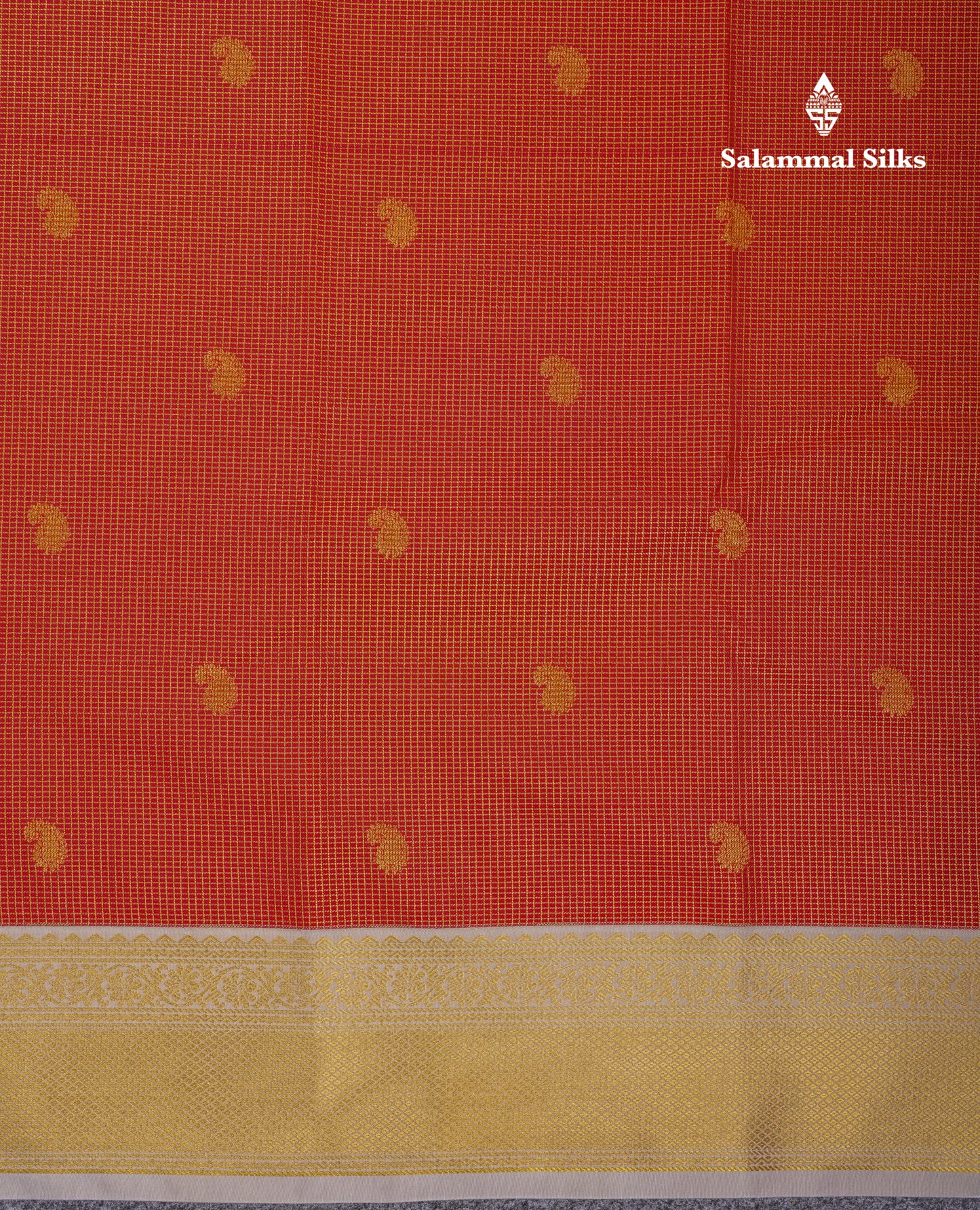 Beautiful Brown Tiny Vaira Oosi Checks Semi Silk Saree With Contrast Cream Sandal Traditional Border
