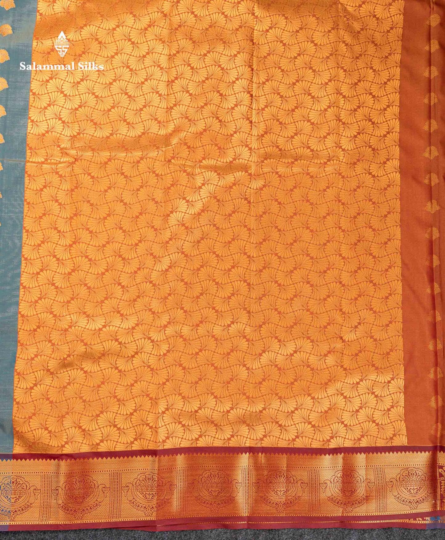 Beautiful Light Blue Semi Silk Saree With Contrast Light Violet Traditional Border