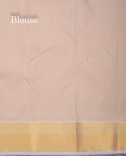 Beautiful Brown Tiny Vaira Oosi Checks Semi Silk Saree With Contrast Cream Sandal Traditional Border