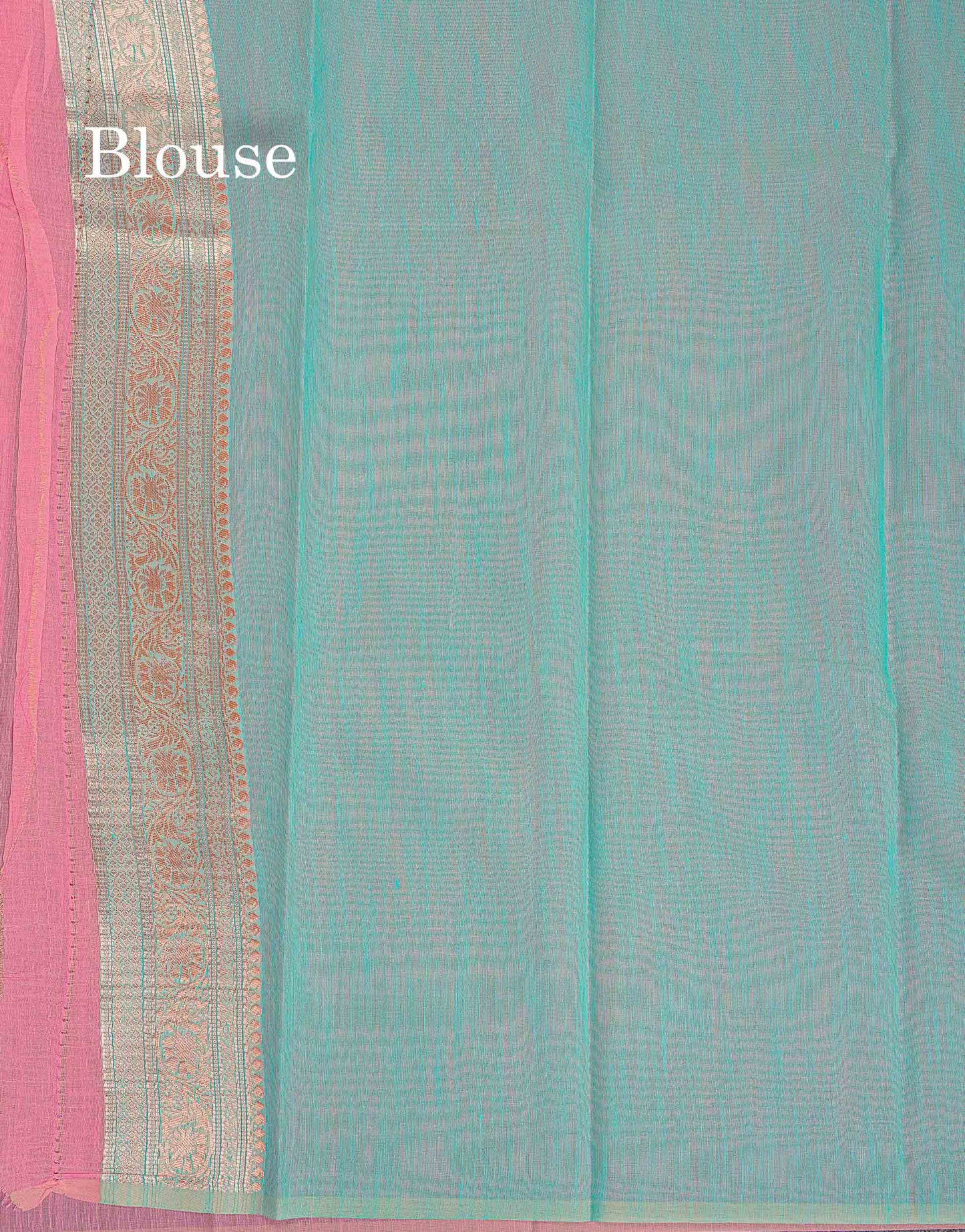 Cotton Mix Saree - Light Pink Colour Body Thread Butta With Fancy Border
