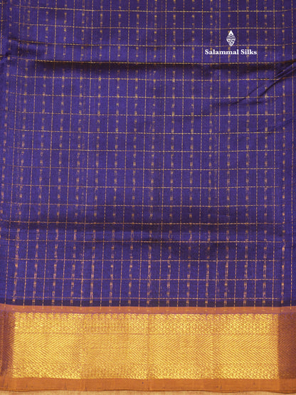 Lakshadeepam Violet Colour Pure Silk Cotton Saree With Contrast Parrot Green Border