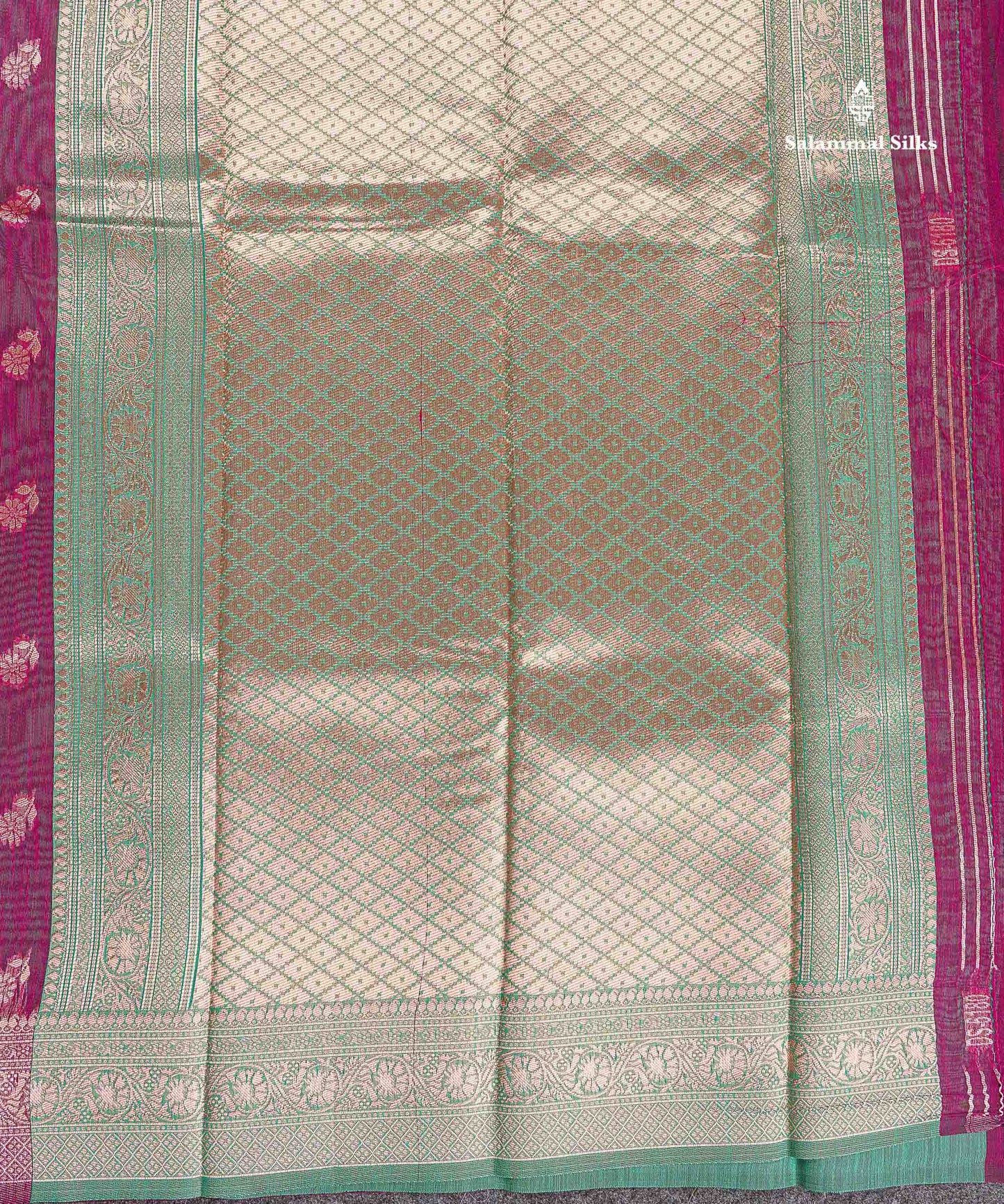 Cotton Mix Saree - Light Pink Colour Body Thread Butta With Fancy Border