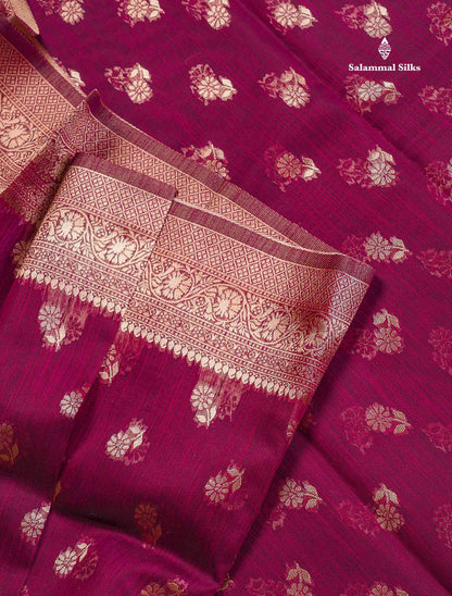 Cotton Mix Saree - Light Pink Colour Body Thread Butta With Fancy Border