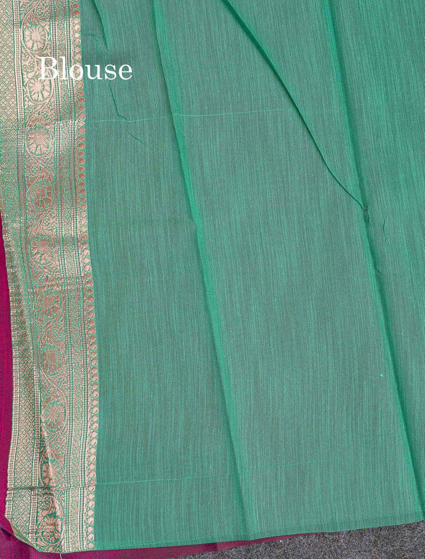 Cotton Mix Saree - Light Pink Colour Body Thread Butta With Fancy Border