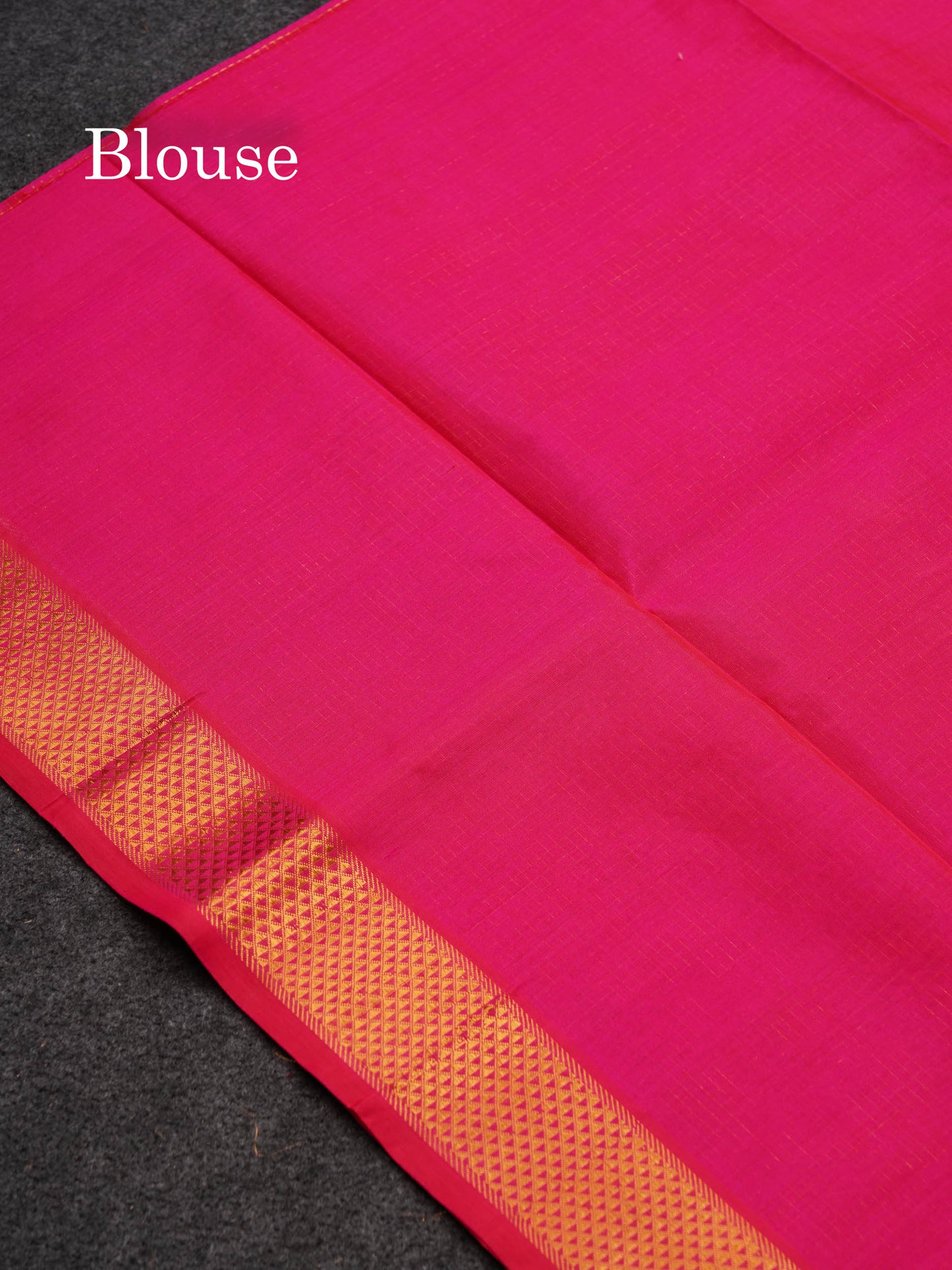 Beautiful Dual Tone Red Small Zari Checks Pure Silk Cotton Saree With Traditional Border