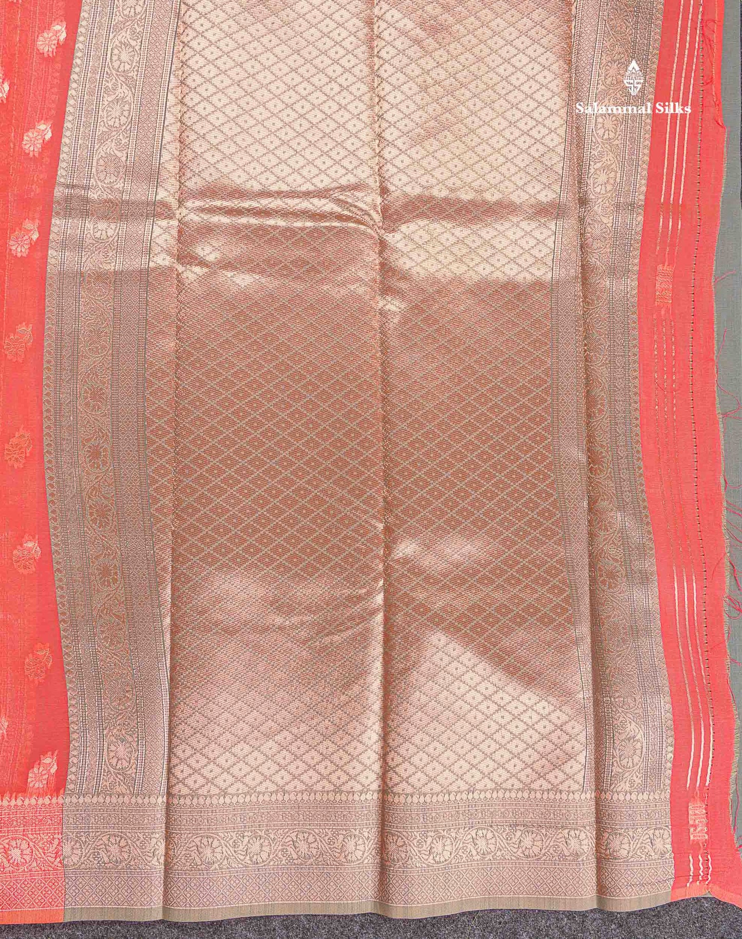 Cotton Mix Saree - Light Pink Colour Body Thread Butta With Fancy Border