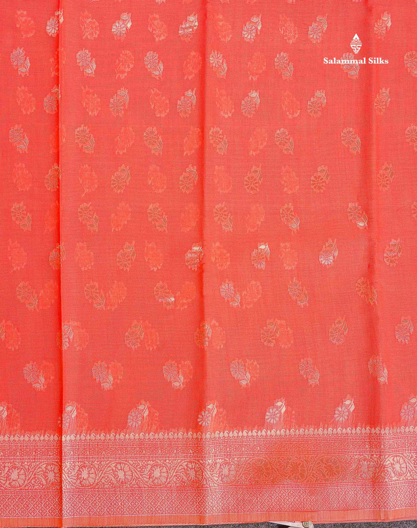 Cotton Mix Saree - Light Pink Colour Body Thread Butta With Fancy Border