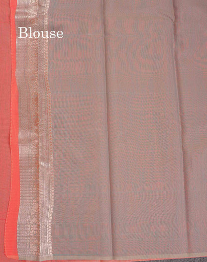 Cotton Mix Saree - Light Pink Colour Body Thread Butta With Fancy Border