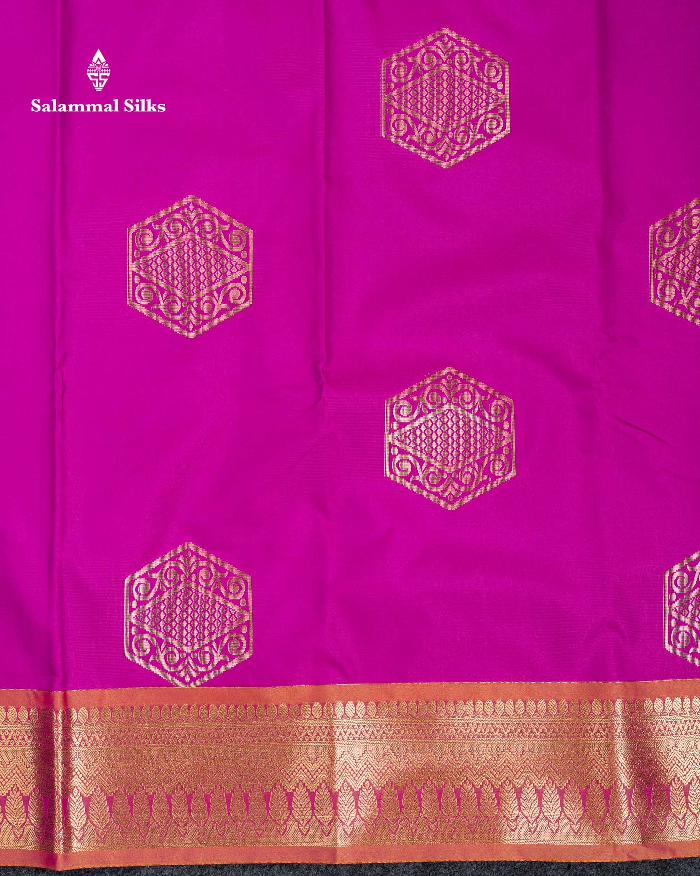 Beautiful Magenta Pink Semi Silk Saree With Contrast Mustard Yellow Border
