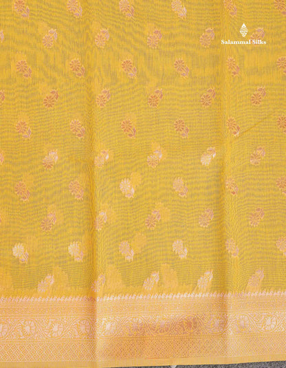 Cotton Mix Saree - Light Pink Colour Body Thread Butta With Fancy Border