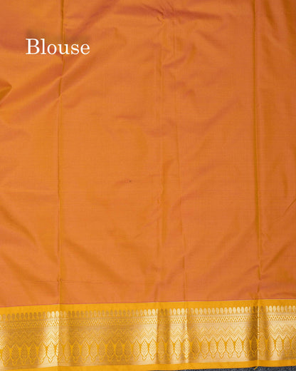 Beautiful Magenta Pink Semi Silk Saree With Contrast Mustard Yellow Border