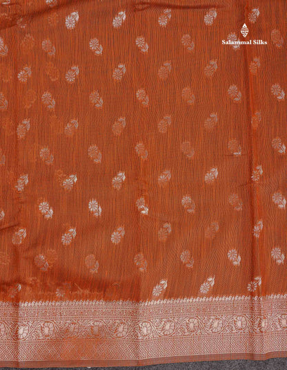 Cotton Mix Saree - Light Pink Colour Body Thread Butta With Fancy Border