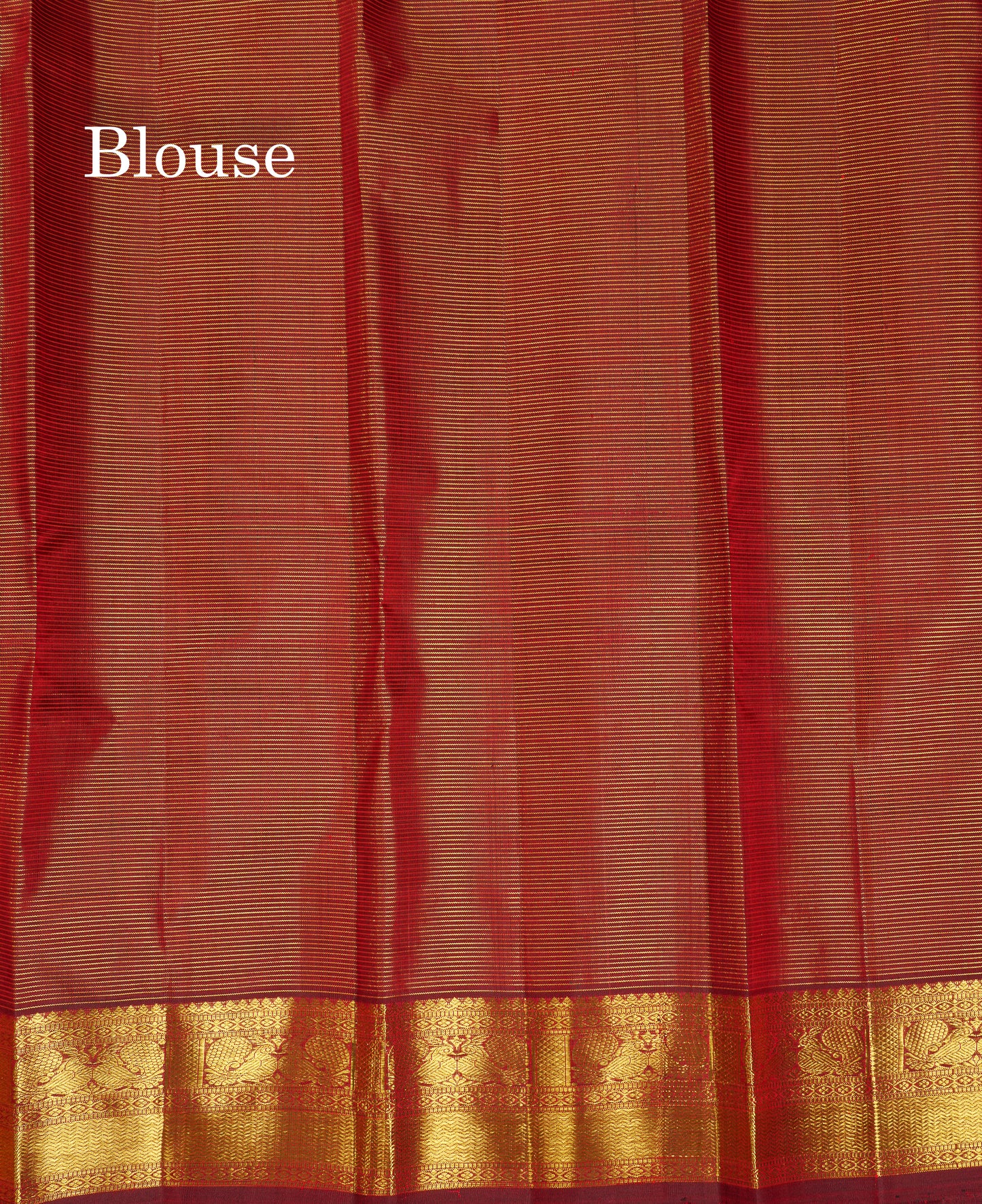 Beautiful Maroon Vaira Oosi Lines With Butta Pure Kanjivaram Silk Saree With Traditional Border