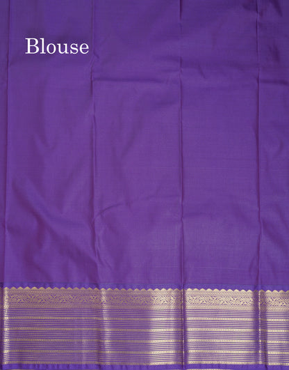 Mustard Yellow Semi Silk Saree With Contrast Dark Purple Border