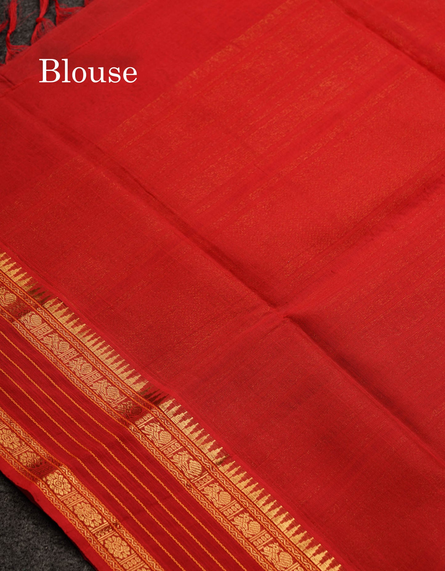 Beautiful Bottle Green Thread Butta Pure Silk Cotton Saree With Contrast Dual Tone Red Traditional Border
