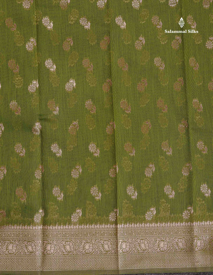 Cotton Mix Saree - Light Pink Colour Body Thread Butta With Fancy Border