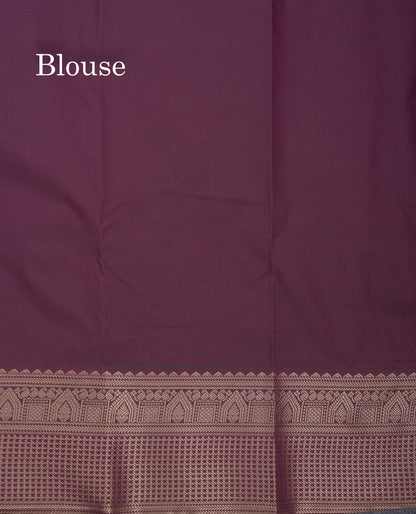 Beautiful Rust Orange Small Zari Small Checks Semi Silk Saree With Contrast Dark Brown Border