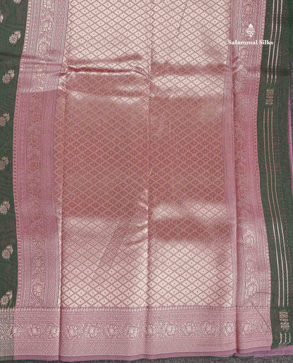 Cotton Mix Saree - Light Pink Colour Body Thread Butta With Fancy Border