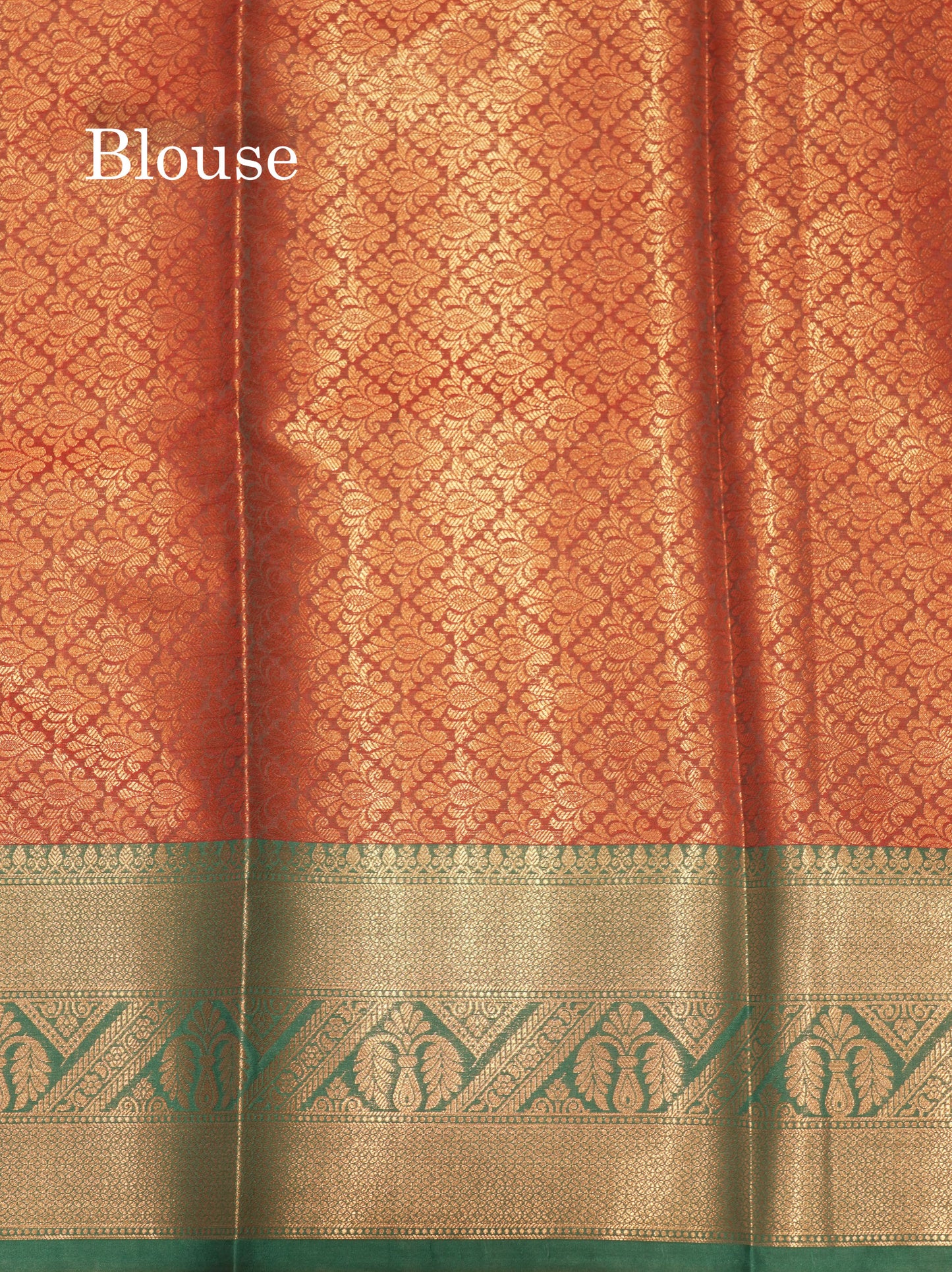 Chilly Red Colour Semi Silk Saree With Contrast Peacock Green Border