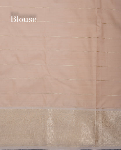 Beautiful Chilly Red Checks Semi Silk Saree With Contrast Beige Traditional Border