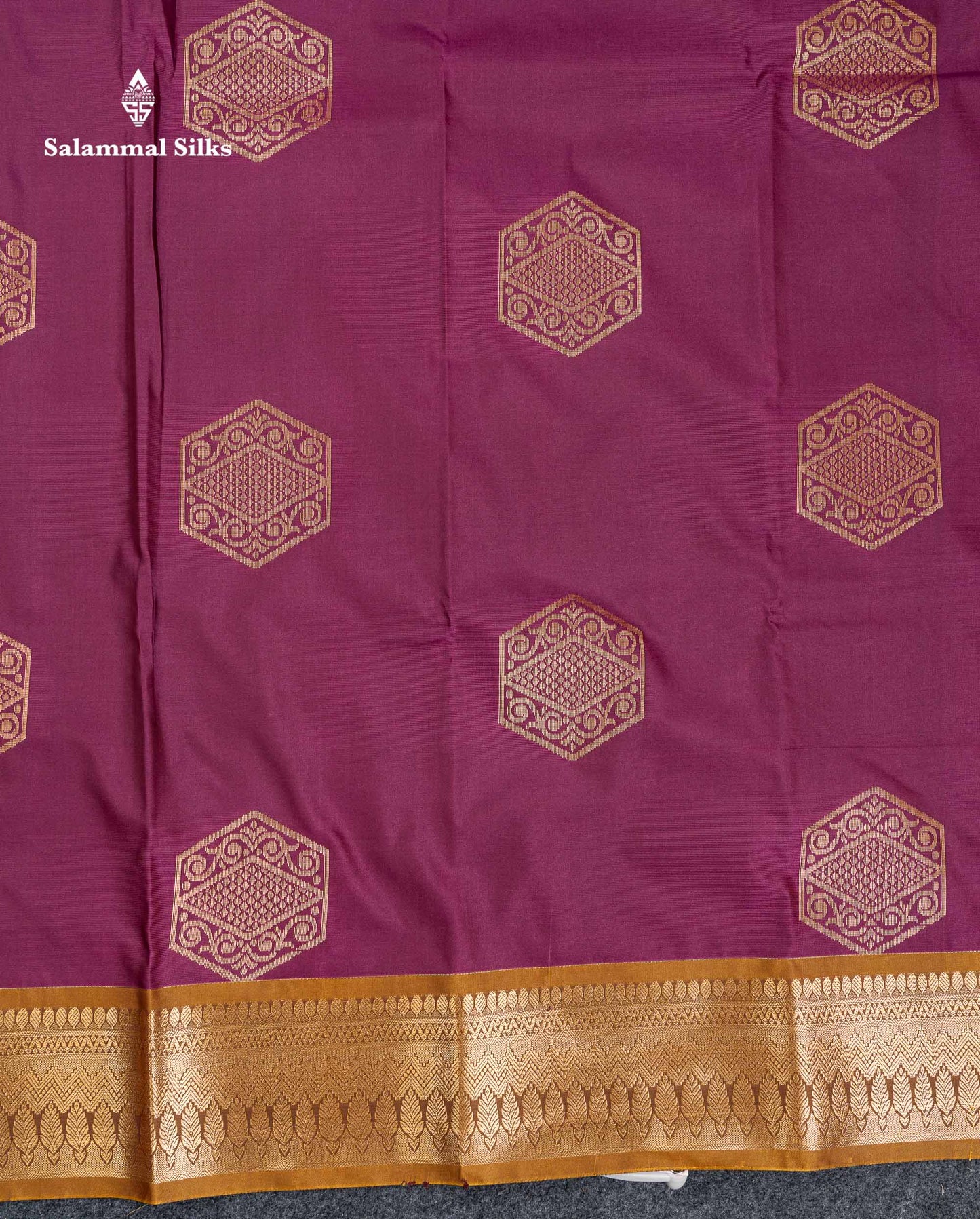 Beautiful Magenta Pink Semi Silk Saree With Contrast Mustard Yellow Border