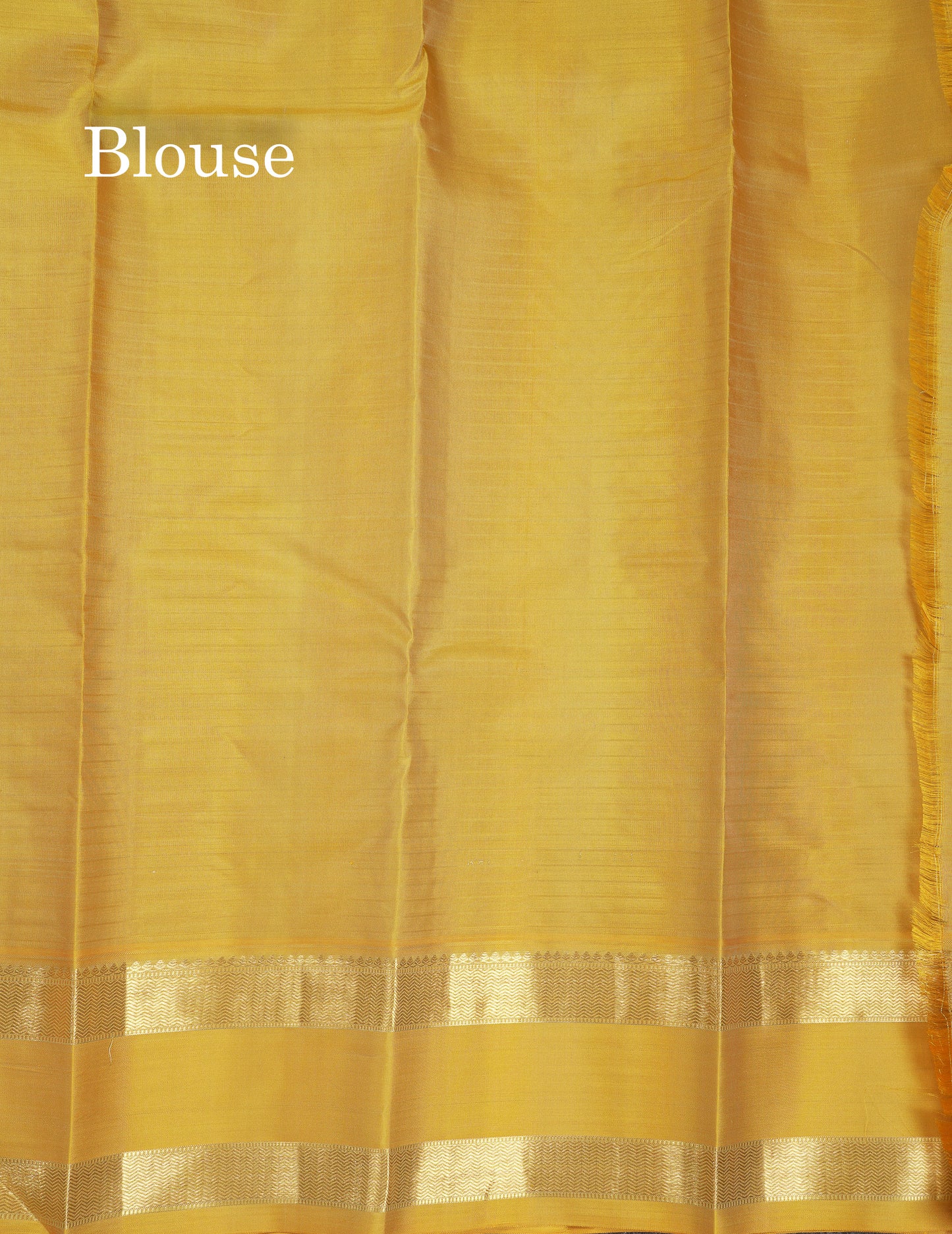 Beautiful Cream Sandal Lines Pure Kanjivaram Silk Saree With Contrast Mustard Yellow Traditional Rettapet Border