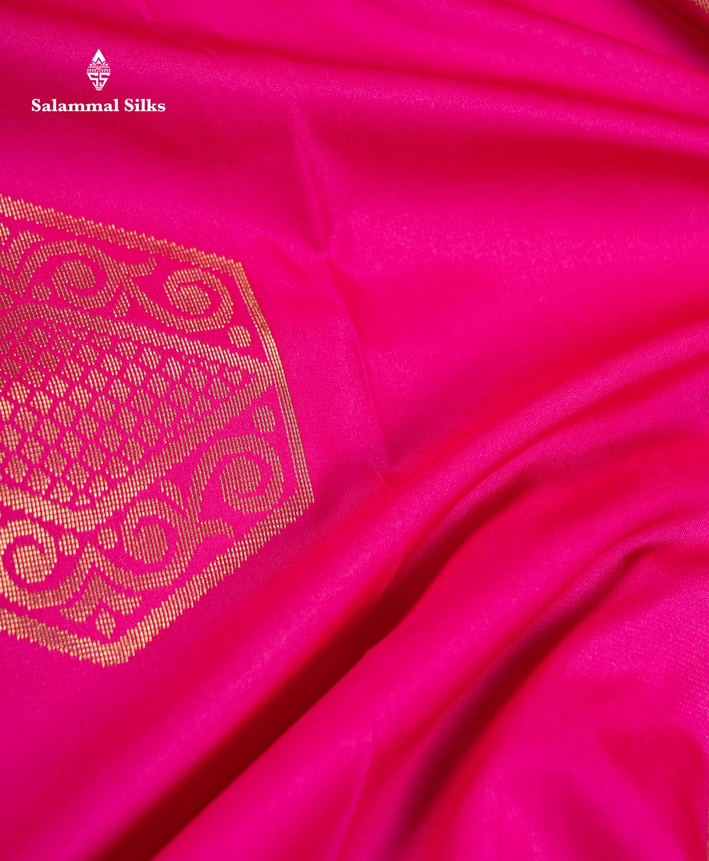 Beautiful Magenta Pink Semi Silk Saree With Contrast Mustard Yellow Border
