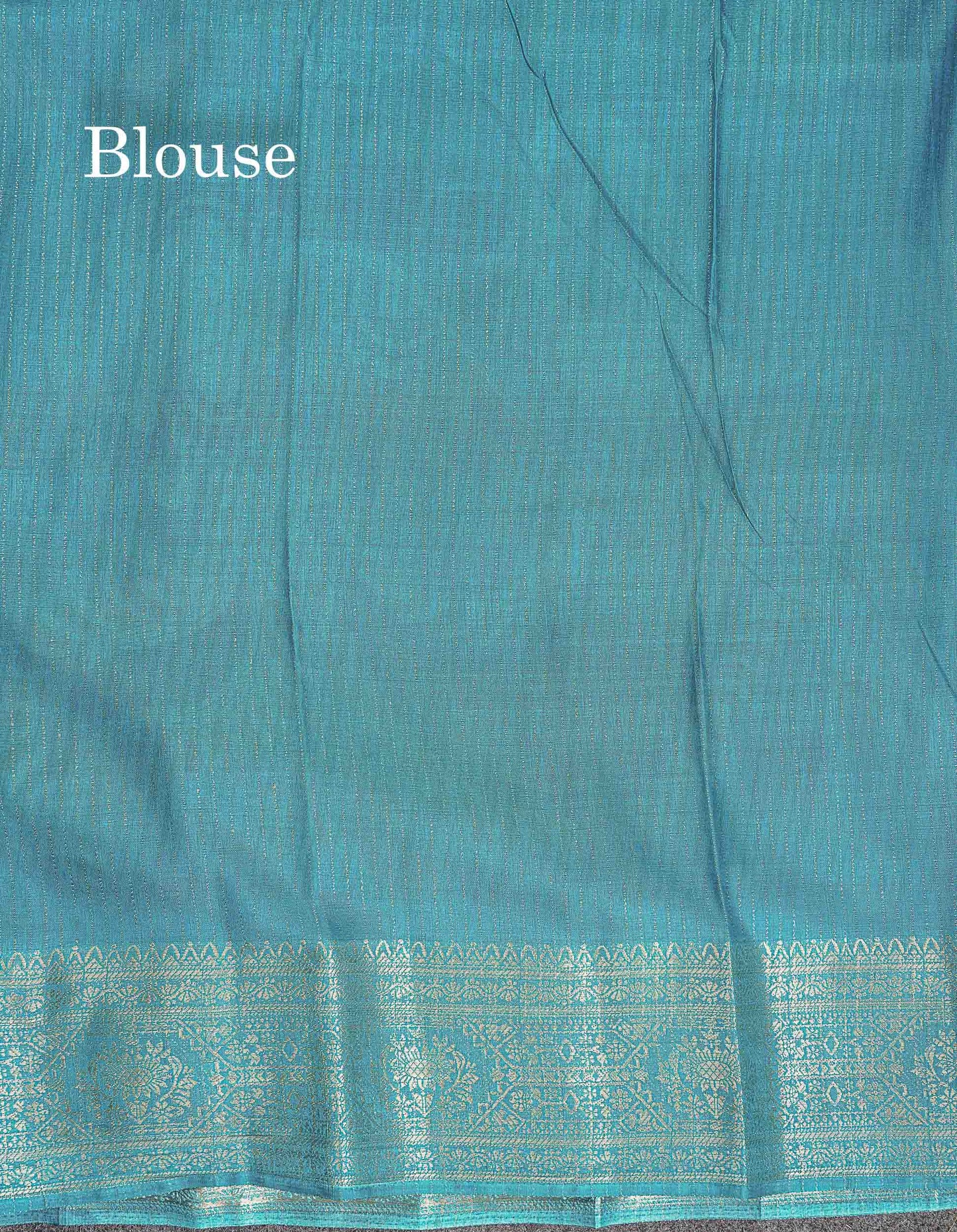 Semi Tussar Fancy Saree - Pink Colour Body With Contrast Ramar Blue Fancy Border