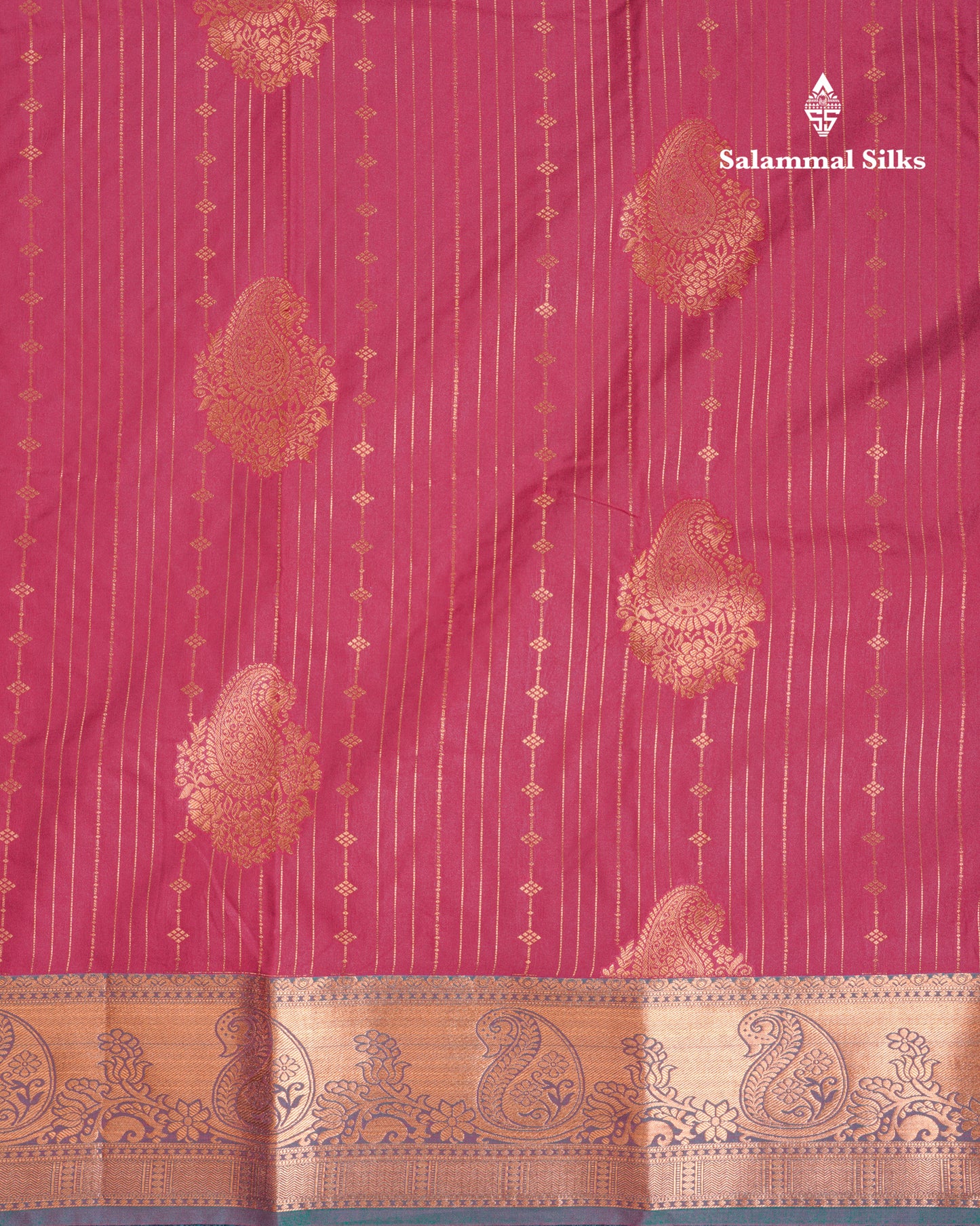 Maroon Semi Silk Saree With Contrast Saffire Green Blouse