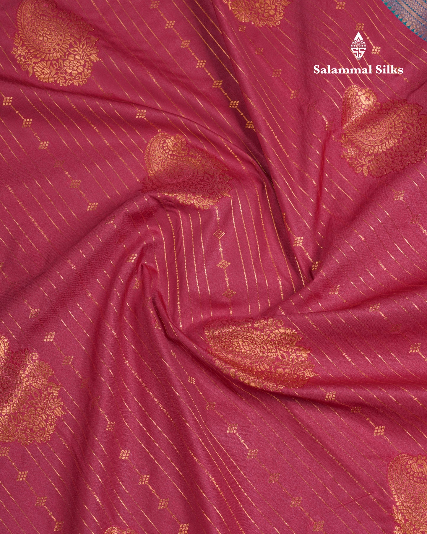 Maroon Semi Silk Saree With Contrast Saffire Green Blouse