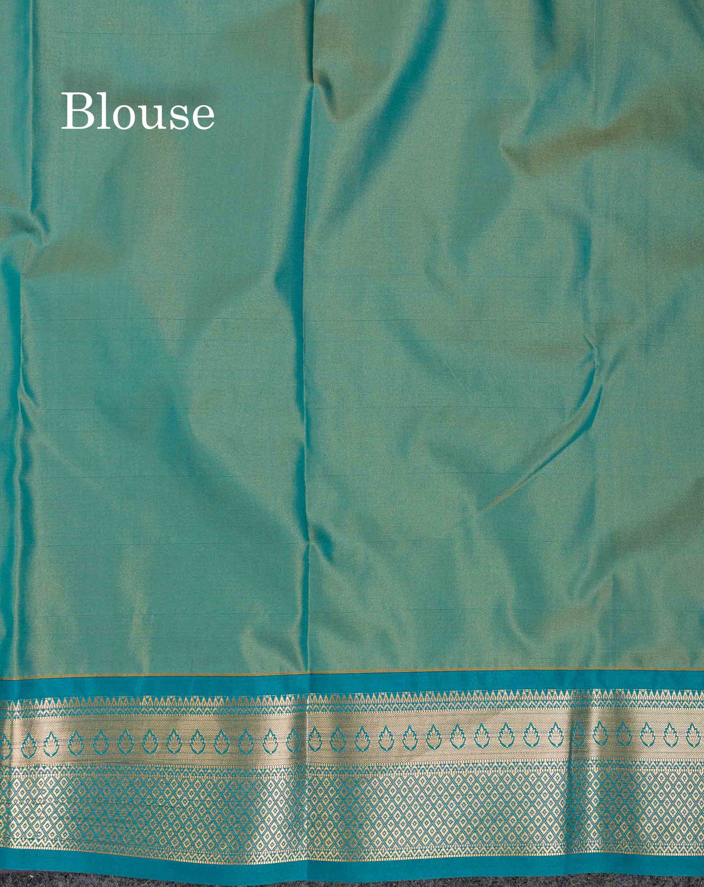 Beautiful Orange Semi Silk Saree With Contrast Sapphire Green Traditional Border