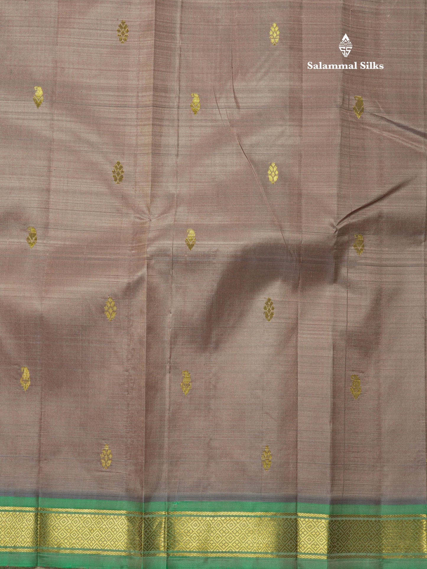 Light Chocolate Pure Kanjivaram Silk Saree With Small One Side Contrast Light Rexona Border