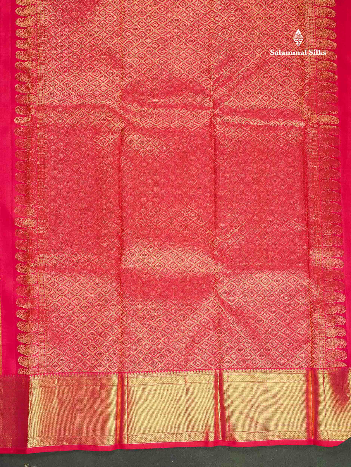 Pure Kanjivaram Silk Saree - Mustard Yellow Colour Body With Contrast Pink Blouse