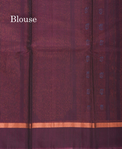 Beautiful Black Menakari Work SICO Cotton Saree With Contrast Magenta Border