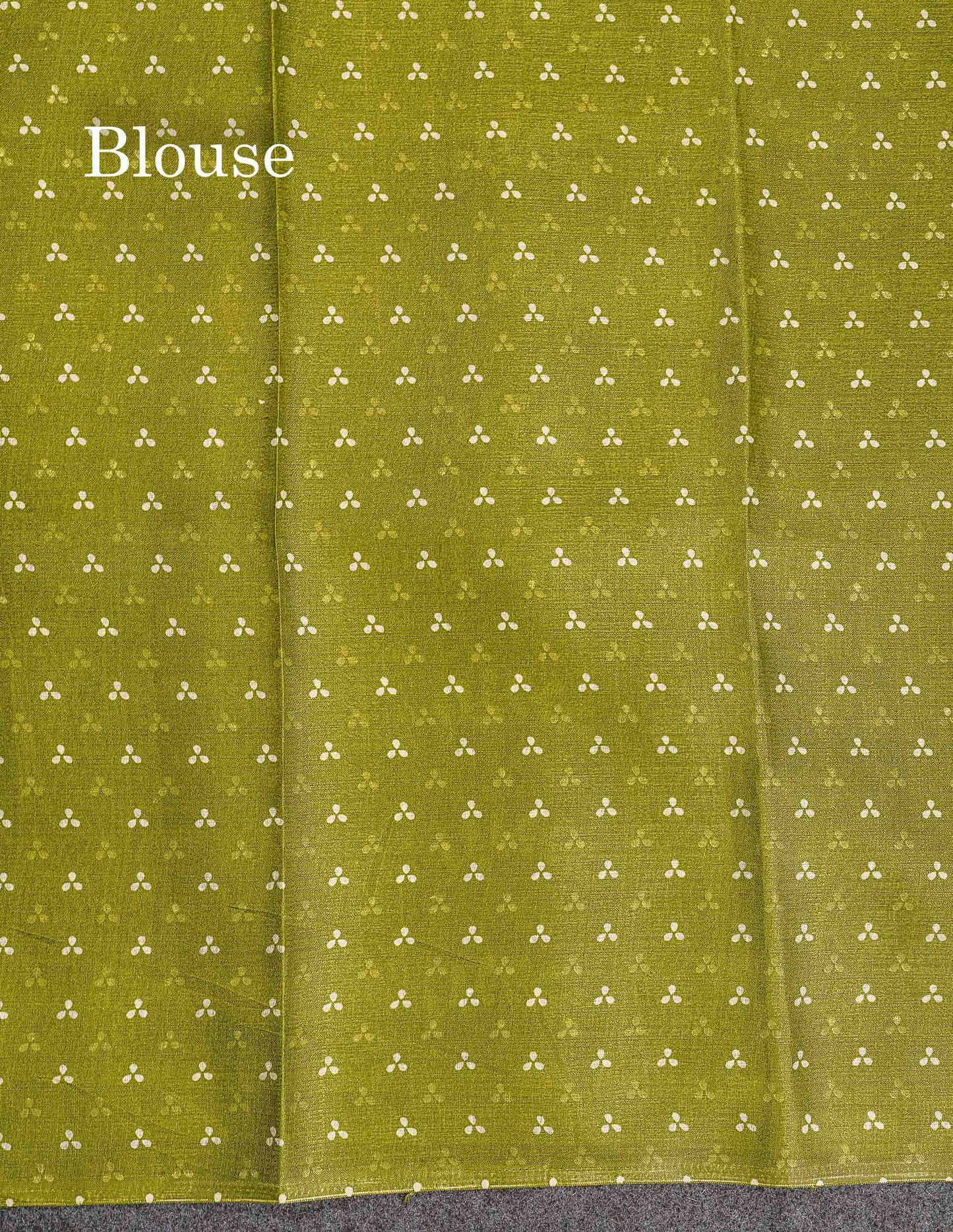 Semi Tussar Fancy Saree - Olive Green Colour Body With Small Fancy Border