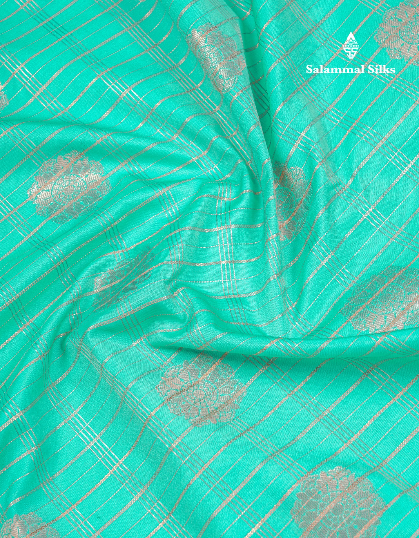 Rexona Green Semi Silk Saree With Contrast Long Traditional Bottle Green Border