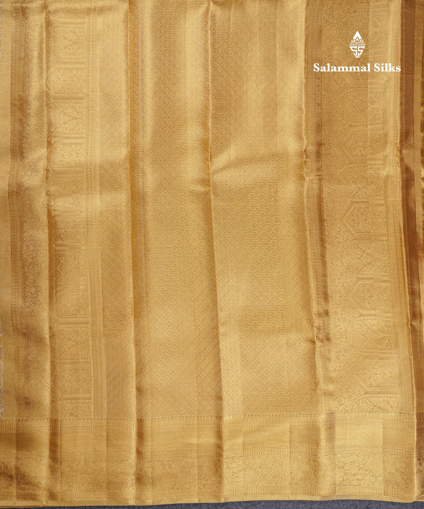 Beautiful Gold Tissue Bridal Pure Kanjivaram Silk Saree With Traditional Border