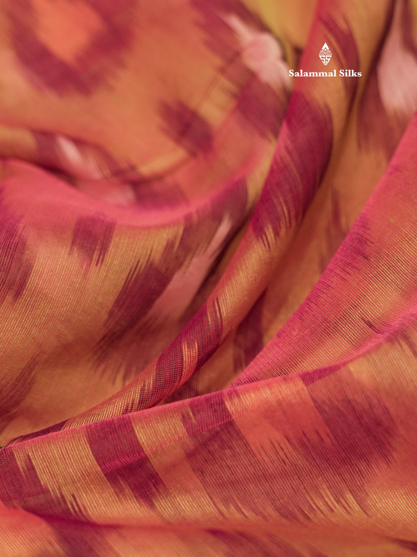 Premium Olive Mustard Yellow Colour Pochampalli Cotton Saree With Gold Zari Border