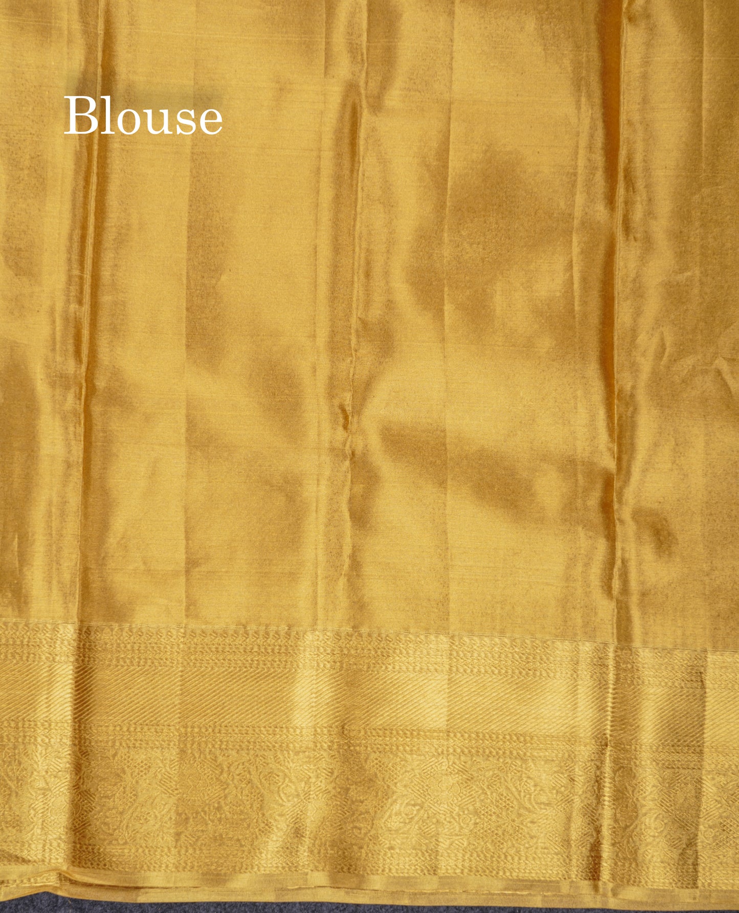 Beautiful Gold Tissue Bridal Pure Kanjivaram Silk Saree With Traditional Border