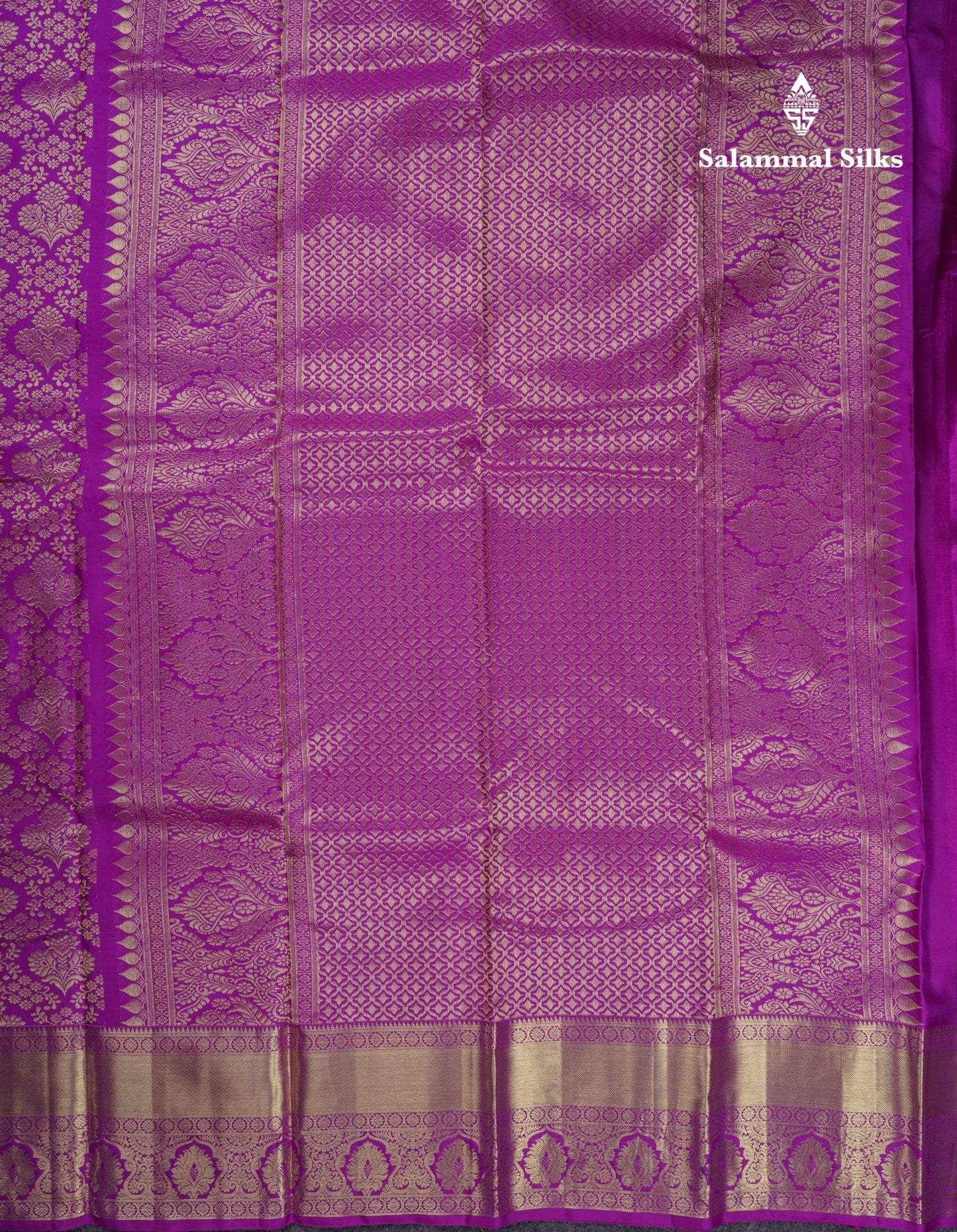 Beautiful Vadamalli Bridal Pure Kanjivaram Silk Saree With Traditional Border