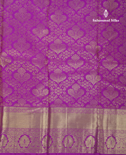 Beautiful Vadamalli Bridal Pure Kanjivaram Silk Saree With Traditional Border