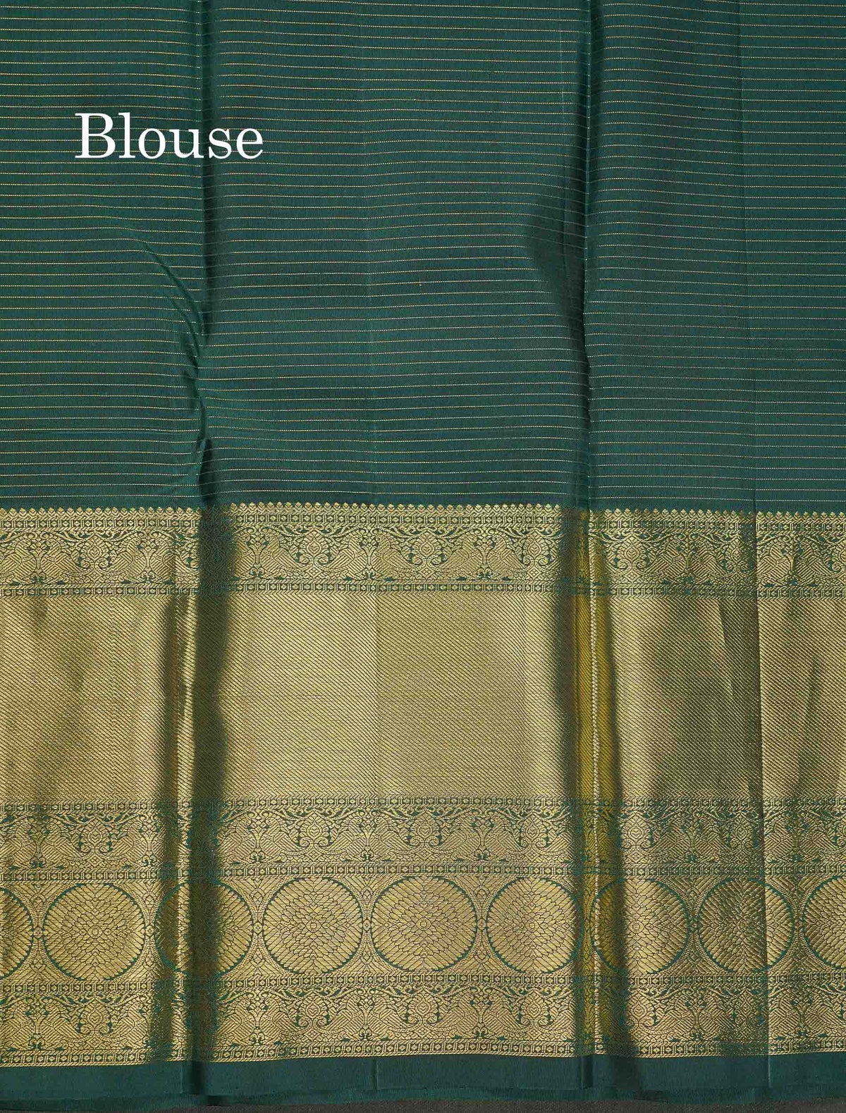 Pure Kanjivaram Silk Saree - Magenta Pink Colour Body With Contrast Bottle Green Blouse