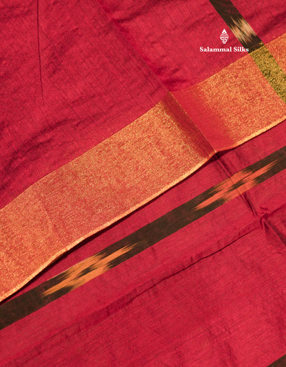 Blue Colour Pochampalli Cotton Saree With Tissue Border