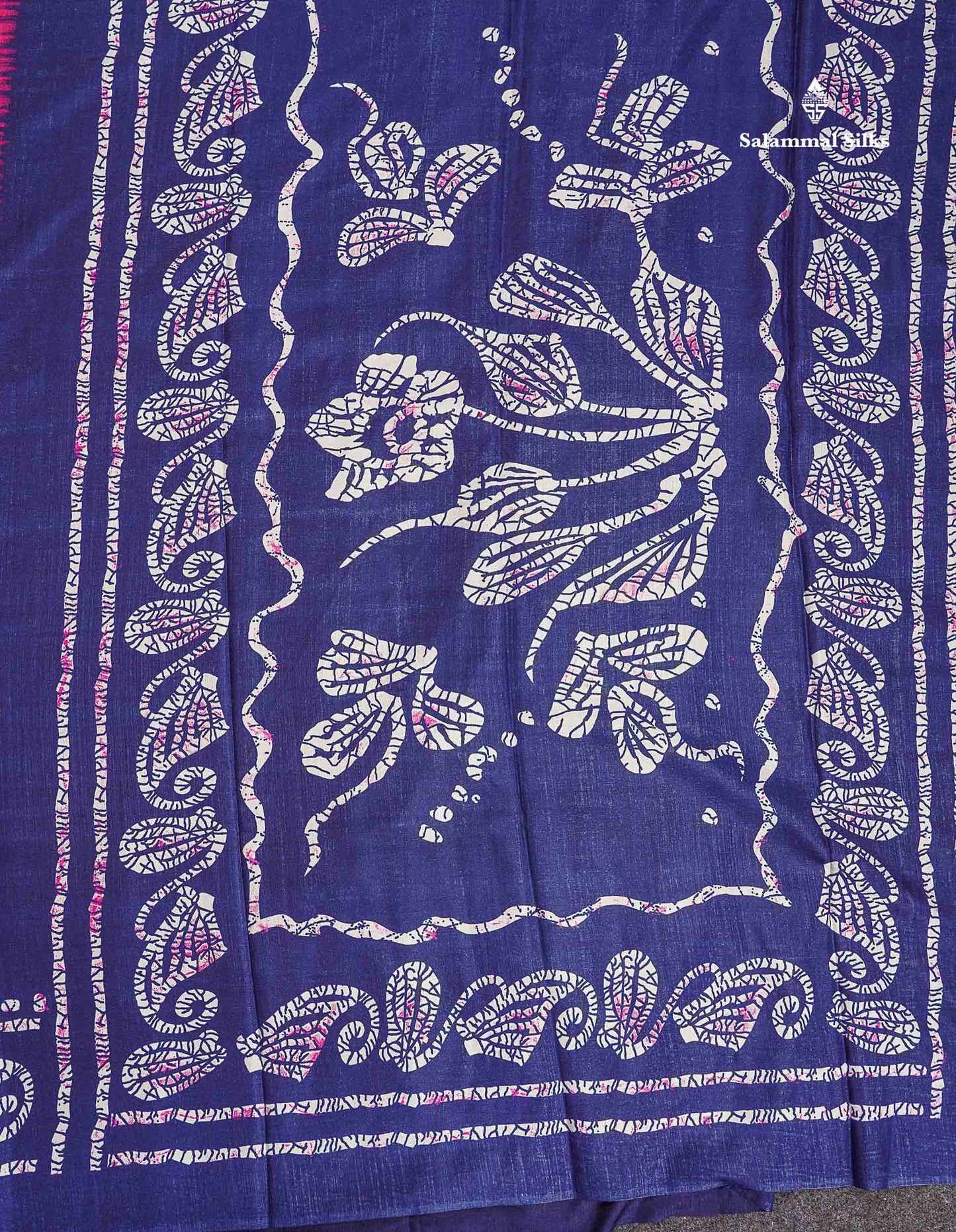 Semi Tussar Saree - Black Colour Body With Contrast Orange Fancy Border