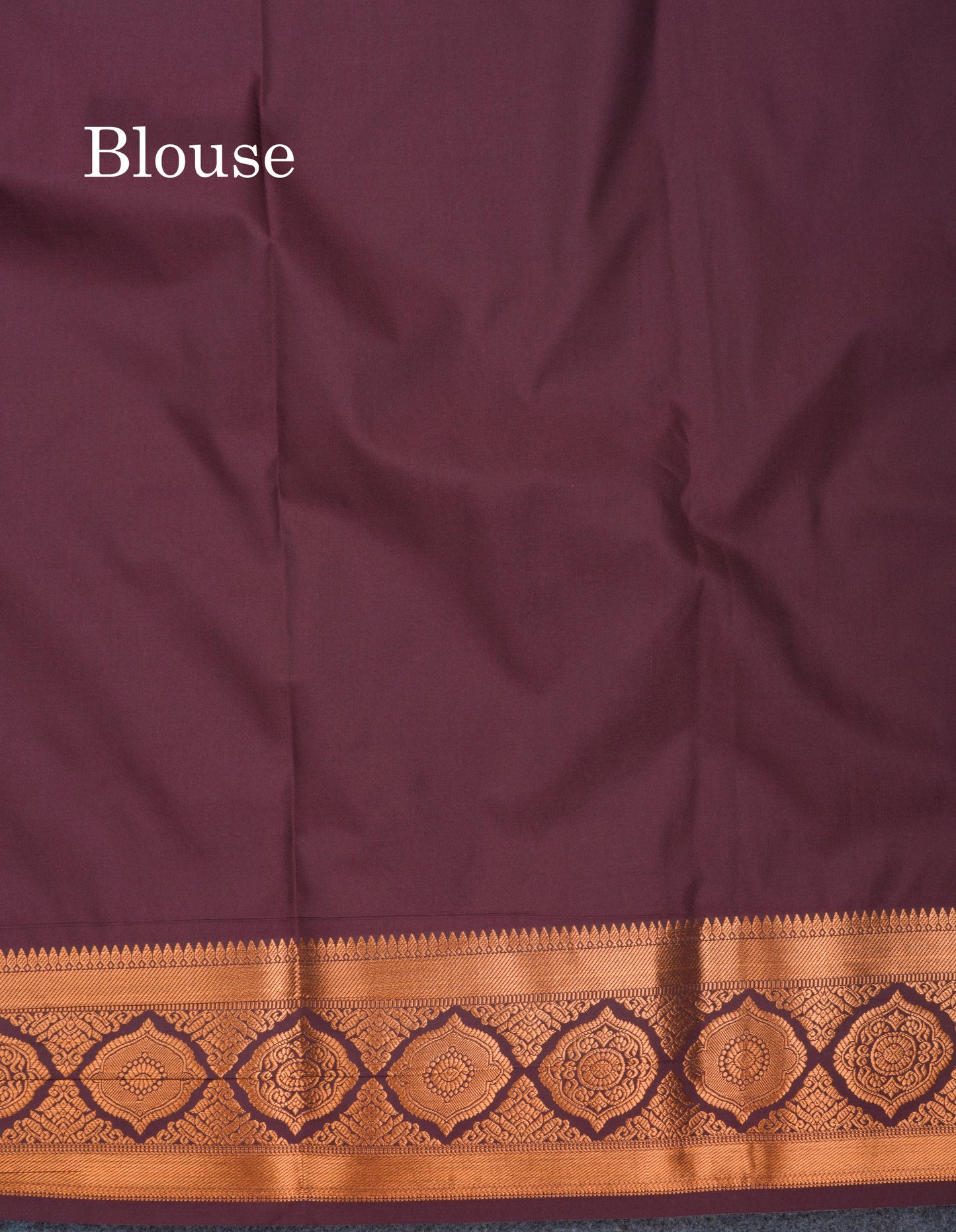 Dual Tone Peacock Green Semi Silk Saree With Contrast Dark Brown Blouse