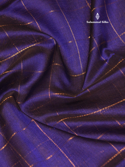 Royal Blue Colour Pure Silk Cotton Saree With Contrast Yellow Border